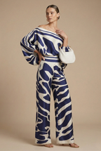 Priya Two-Piece Set Off-Shoulder Printed Wide-Leg