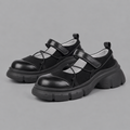 Women's Chunky Platform Mary Jane Shoes in British Style Leather