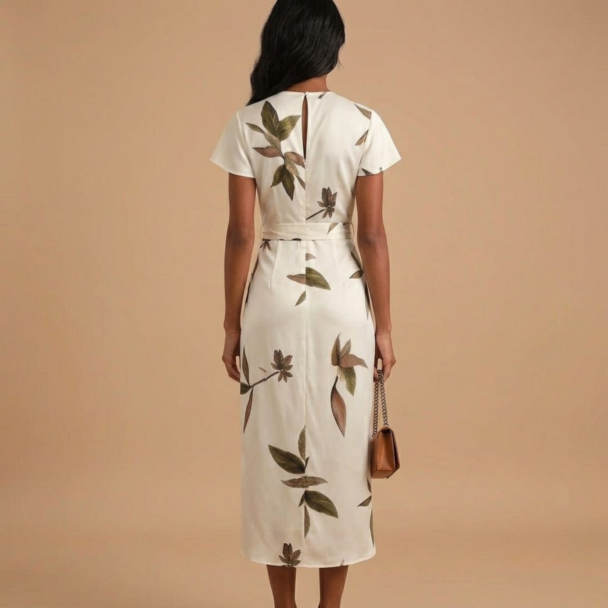 Flowy_Wrap_Midi_Dress_White_Backsideview