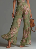 Cassidy Jumpsuit Pleated Halter Wide-Leg