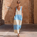 Sloane Maxi Dress Striped Flowy Vacation