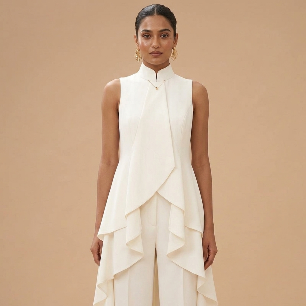 Sleeveless_Overlay_Top_White_Closeupfront