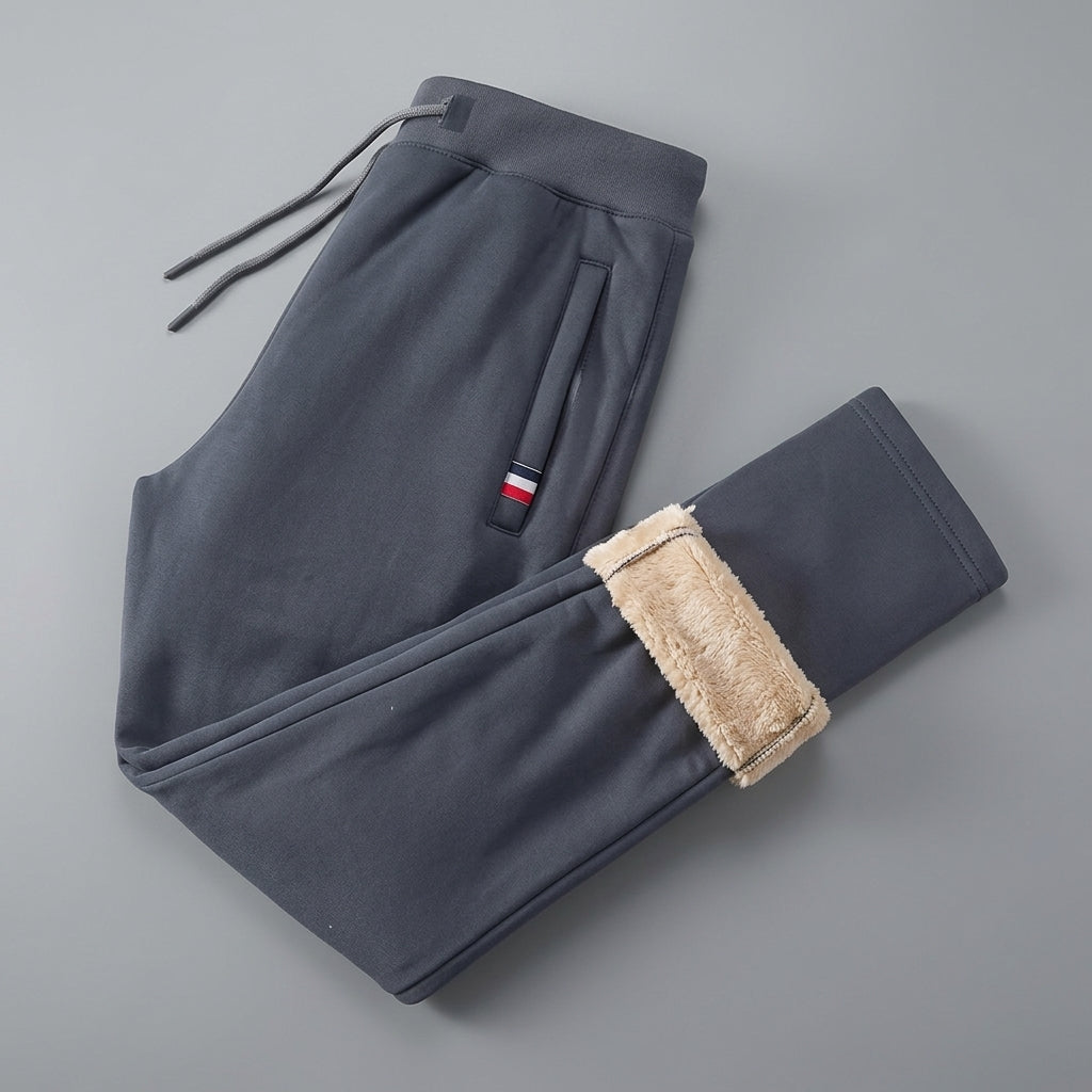 Warm Fleece Jogger Pants for Women – Thick Winter Sweatpants in Dark Grey
