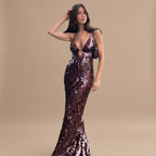 Wedding_Guest_Dress_Brown_Frontview