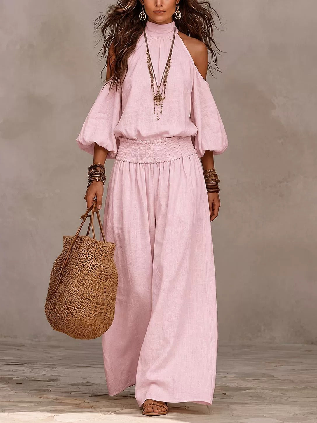 Josephina Maxi Dress Off-Shoulder Puff-Sleeve