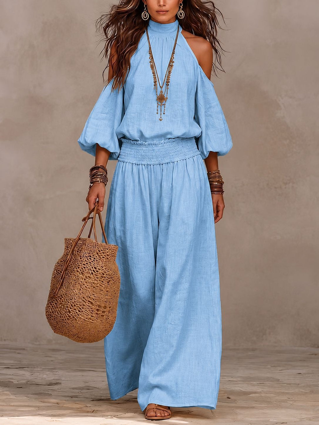 Josephina Maxi Dress Off-Shoulder Puff-Sleeve