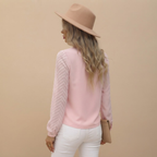 Women's Chiffon Blouse Pink Back View