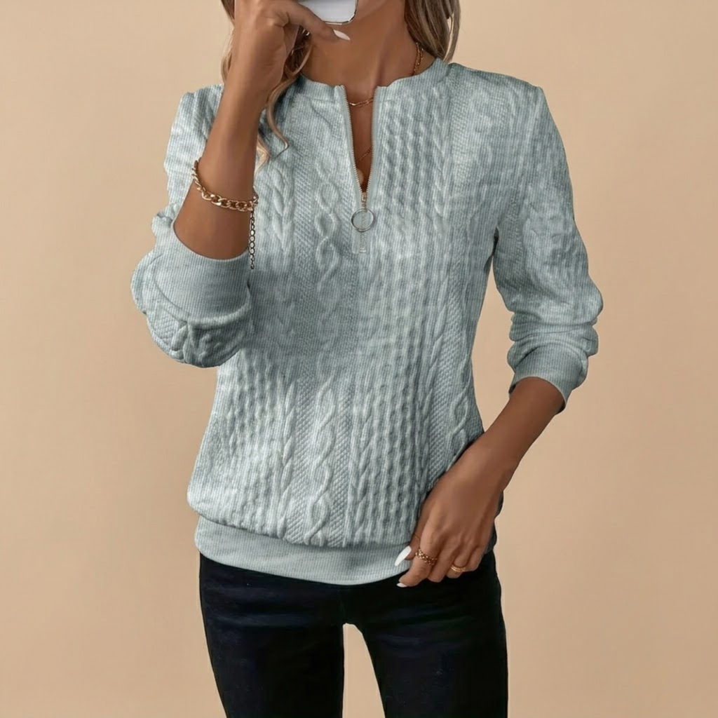 Women's Winter Sweater Grey Front View
