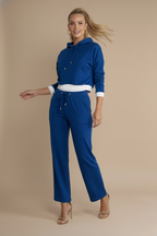 Adalynn hoodie wide-leg tracksuit set, Blue