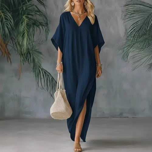Anneliese relaxed side-slit maxi dress, view 1