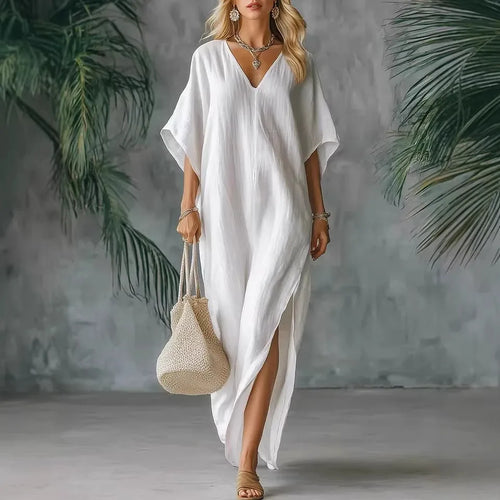 Anneliese relaxed side-slit maxi dress, view 2