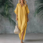 Anneliese relaxed side-slit maxi dress, view 4