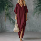 Anneliese relaxed side-slit maxi dress, view 5