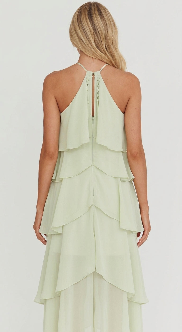 Camila Maxi Dress Floral Halter Tiered