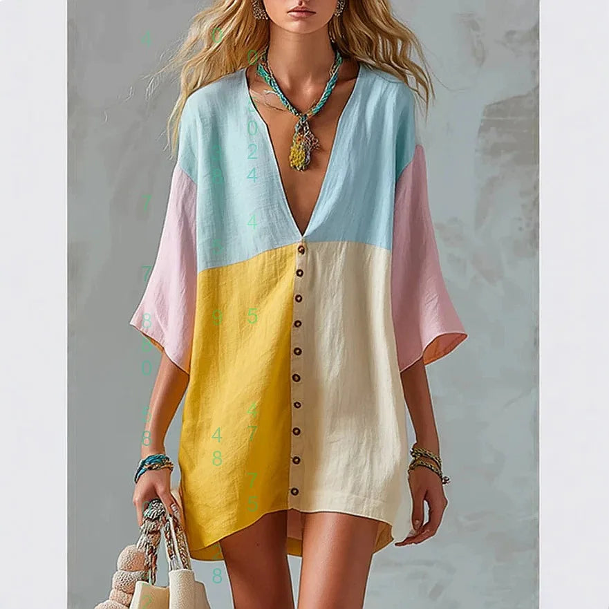 Beatriz colorblock mini dress, view 1