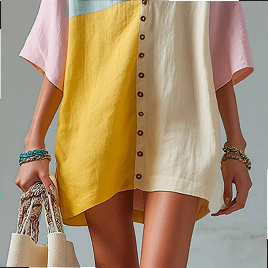 Beatriz colorblock mini dress, view 4