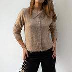 Bellamy Turn-Down Collar Cardigan, back view