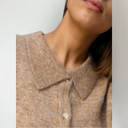 Bellamy Turn-Down Collar Cardigan, collar detail