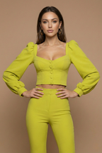 Bellamy sweetheart flared trouser two-piece set, view 7