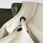 Celestine Relaxed Notch-Lapel Coat, Black back