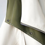 Celestine Relaxed Notch-Lapel Coat, Black detail