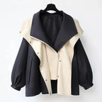 Celestine Relaxed Notch-Lapel Coat, Green