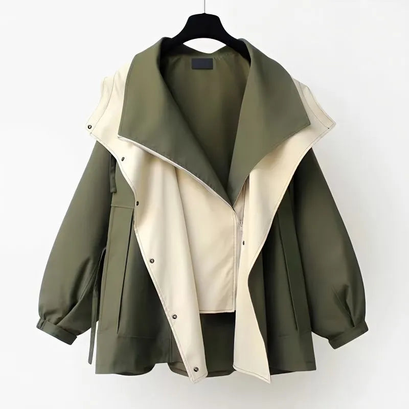 Celestine Relaxed Notch-Lapel Coat, White back