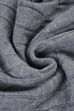 Celine Gray knit fabric close-up showing the soft textured stitching.