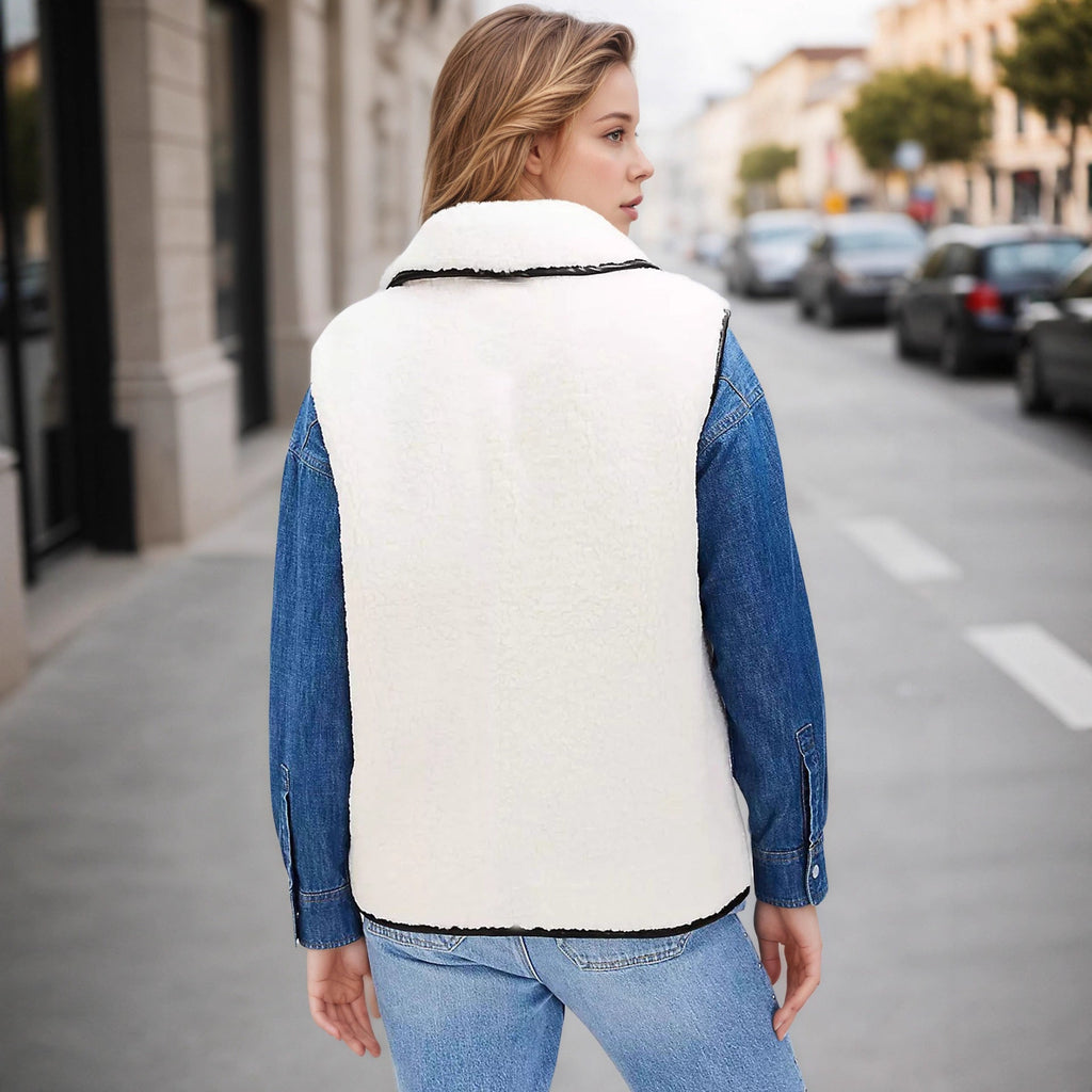 Corinne Structured Pocket Vest, back view