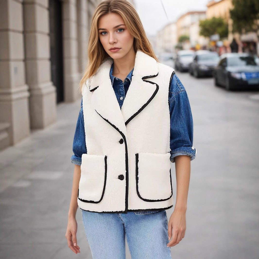 Corinne Structured Pocket Vest, front view