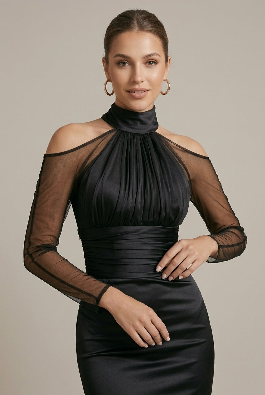 Adriana Maxi Dress Formal Cold-Shoulder Mermaid