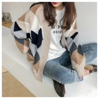 Fernanda Puff-Sleeve Oversized Cardigan, detail view