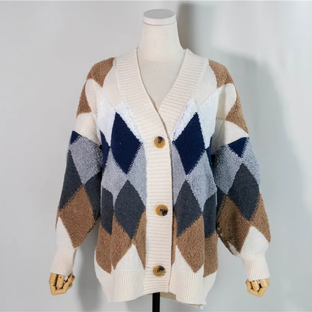 Fernanda Puff-Sleeve Oversized Cardigan, sleeve view