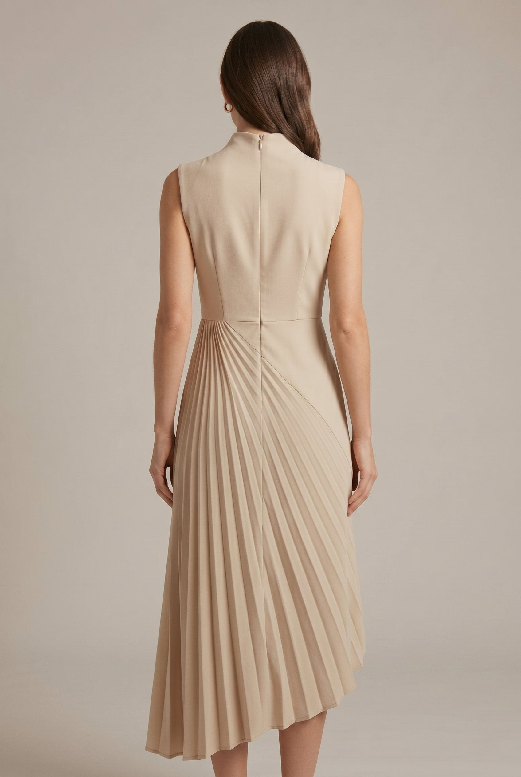 Isabela Maxi Dress Mock Pleated Sleeveless