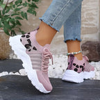 Finley Knit Platform Sneakers, Pink