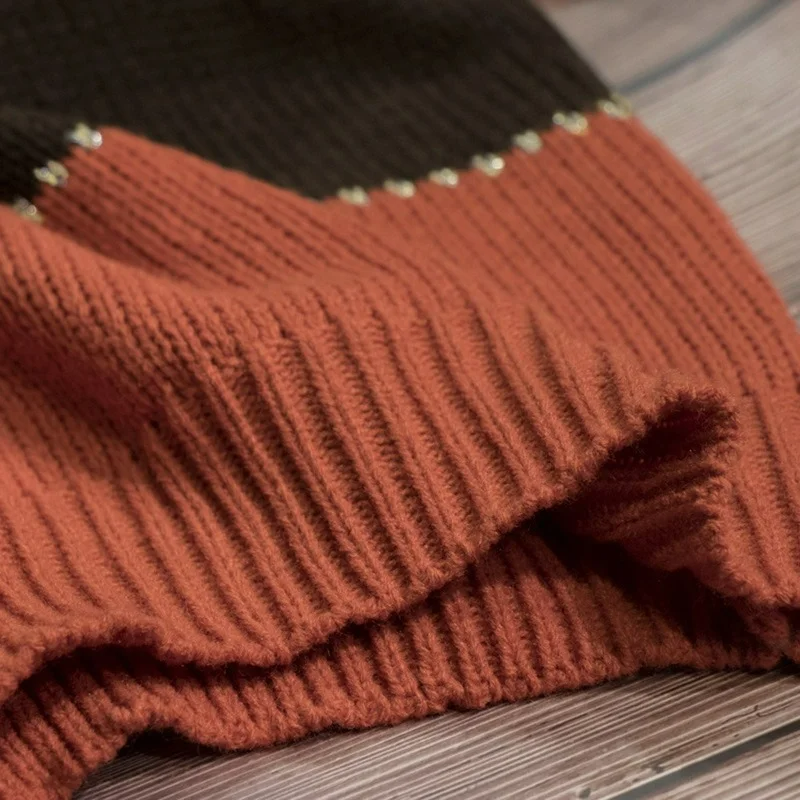 Florentine Colour-Block Crew Neck Sweater, detail view