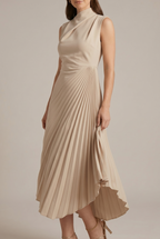 Isabela Maxi Dress Mock Pleated Sleeveless