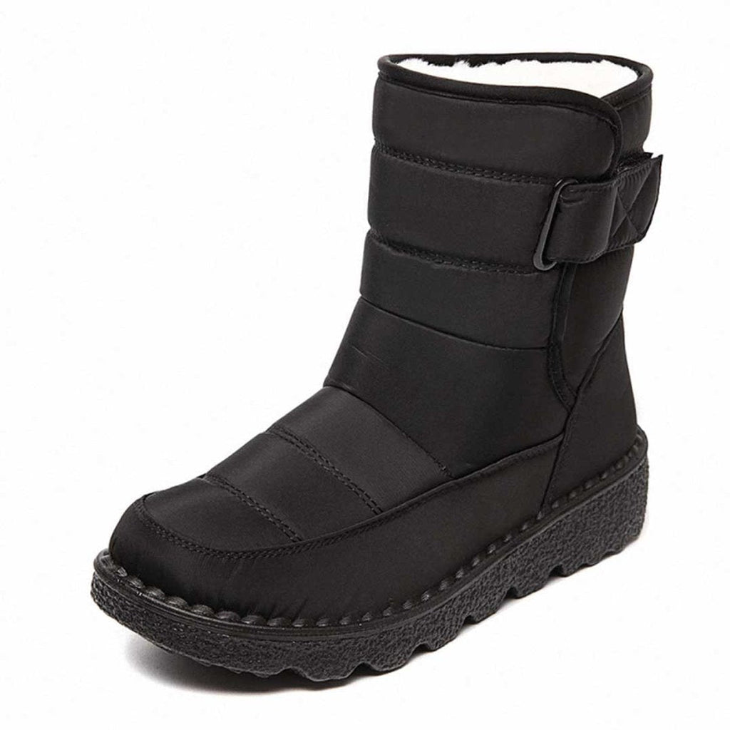 Gisela Waterproof Fleece-Lined Knee High Boots, Black