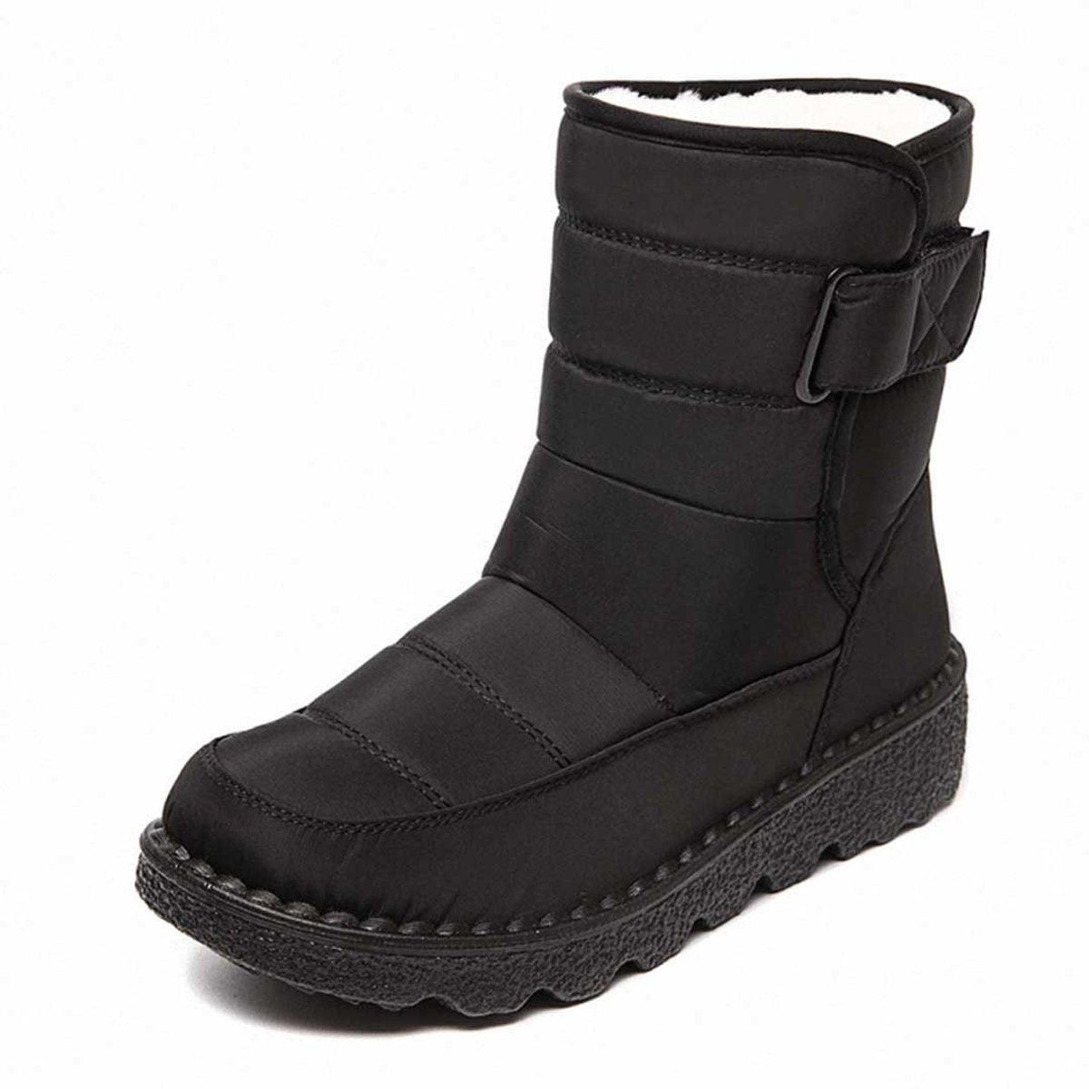 Gisela Waterproof Fleece-Lined Knee High Boots, Black