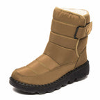 Gisela Waterproof Fleece-Lined Knee High Boots, Khaki
