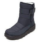 Gisela Waterproof Fleece-Lined Knee High Boots, Navy