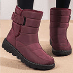 Gisela Waterproof Fleece-Lined Knee High Boots, Red