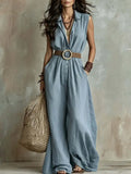 Isadora collared wide-leg jumpsuit, view 1