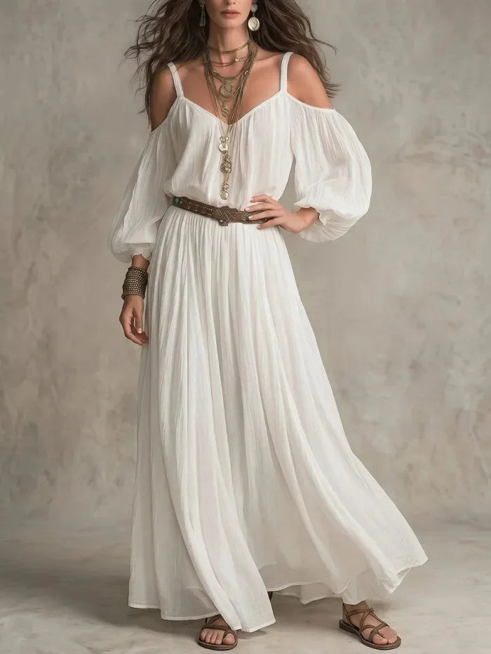 Josephina off-shoulder puff-sleeve maxi dress, view 1
