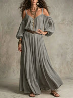 Josephina off-shoulder puff-sleeve maxi dress, view 2