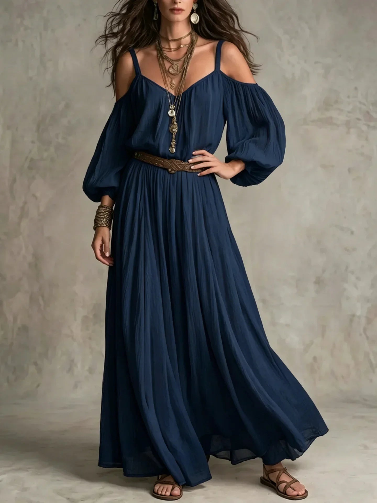 Josephina off-shoulder puff-sleeve maxi dress, view 6