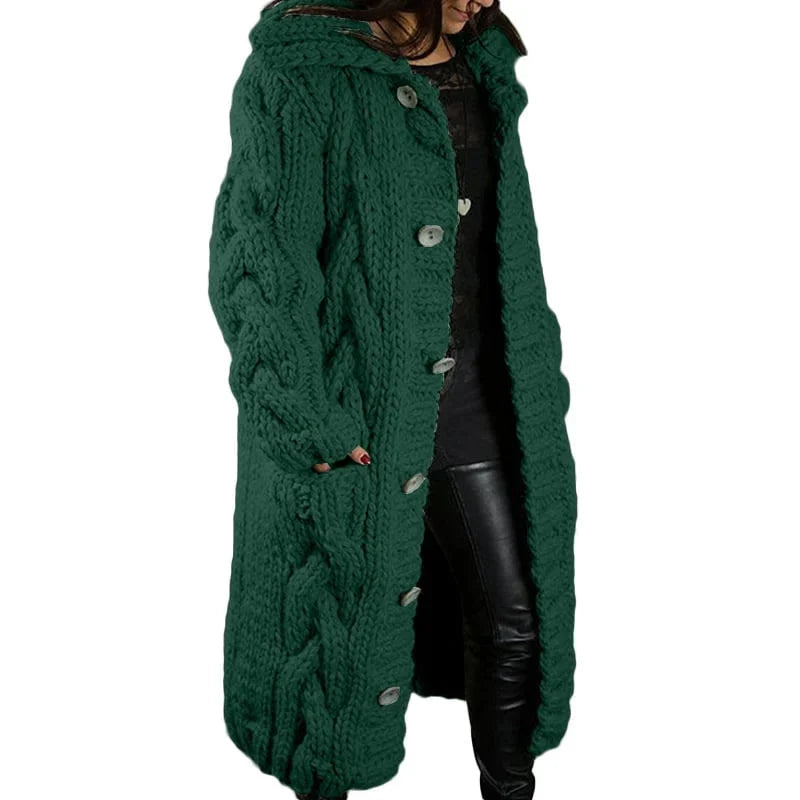 Josephine Wide-Fit Knit Cardigan, Green