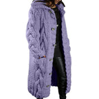 Josephine Wide-Fit Knit Cardigan, Purple