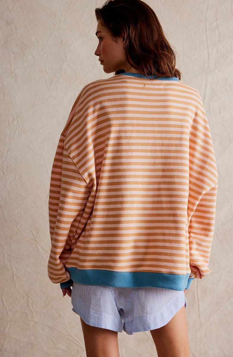 Josie Oversized Striped Pullover Sweater, group view