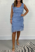 Ilaira Sleeveless Dress Chic Fringe Layered